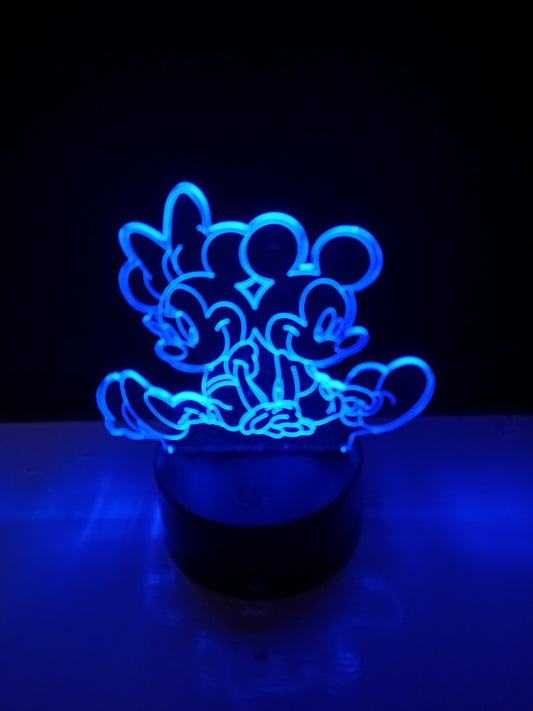 Mickey and Mini Hologram Light